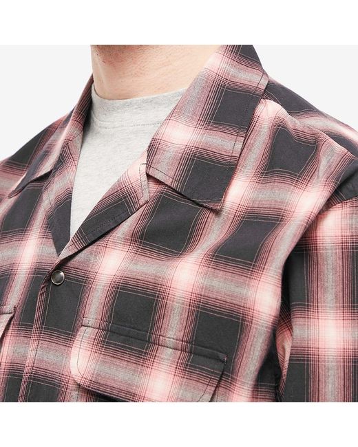 Our Legacy Poco Check Shirt in Red for Men | Lyst Canada