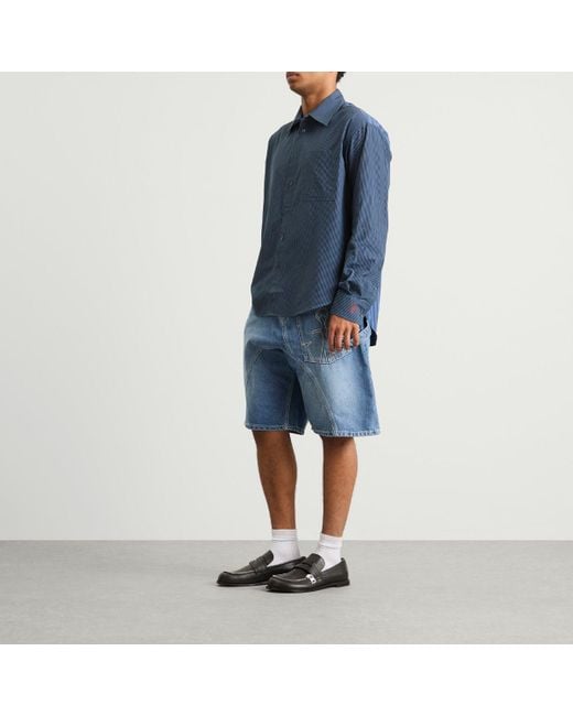 J.W. Anderson Blue Twisted Workwear Shorts for men