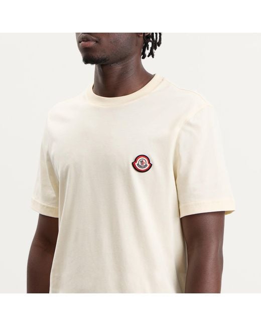 Moncler Natural Cotton Logo T-Shirt for men