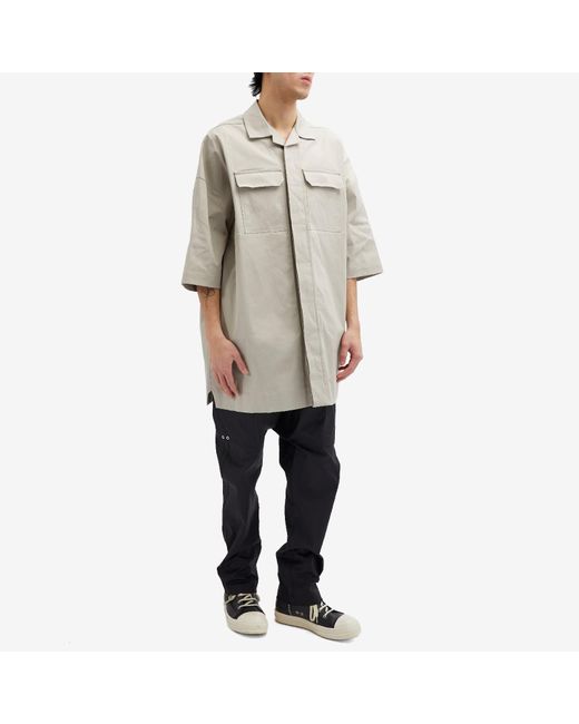 Rick Owens Gray Magnum Tommy Heavy Cotton Outershirt for men