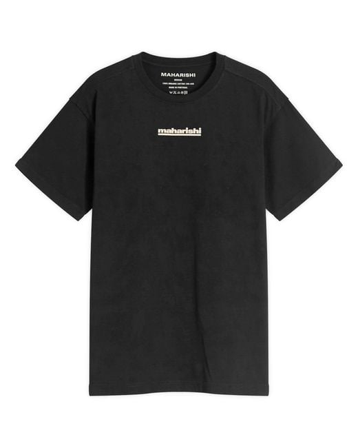 Maharishi Black Maha-Paizhi Sashiko T-Shirt for men