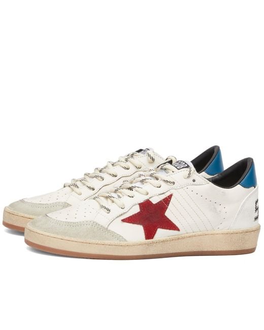 Golden Goose Deluxe Brand Pink Ball Star Ornamental Leather Sneakers for men