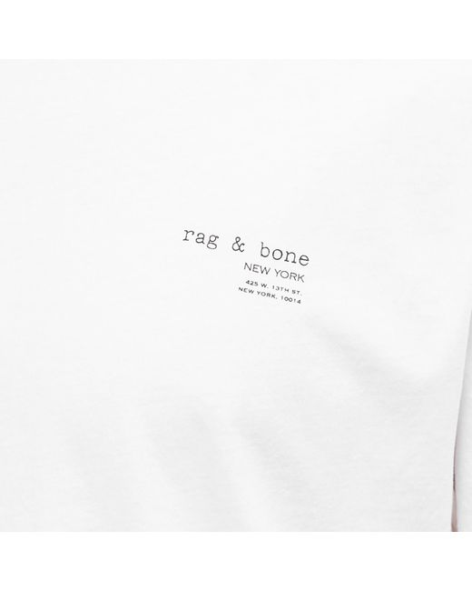 Rag & Bone White Logo T-Shirt for men