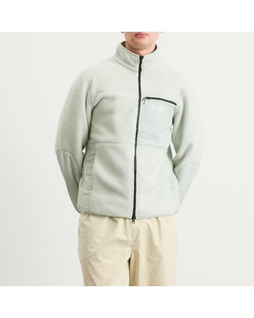 Purple Mountain Observatory White Borg Sherpa Fleece Jacket for men