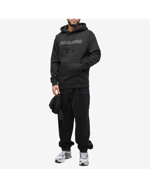 Fucking Awesome Outline Stamp Logo Hoodie in Black for Men