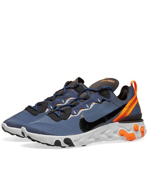 Nike Leather React Element 55 Se in Midnight Navy (Blue) for Men | Lyst  Australia