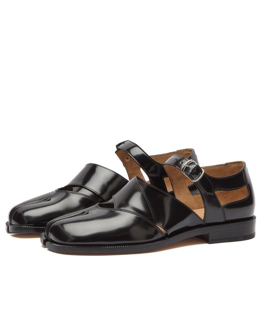Maison Margiela Black Tabi Leather Sandals
