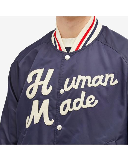 Human Made Blue Nylon Stadium Jacket for men
