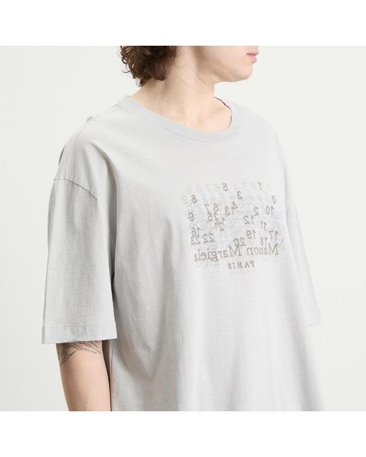 Maison Margiela White Numbers T-Shirt for men