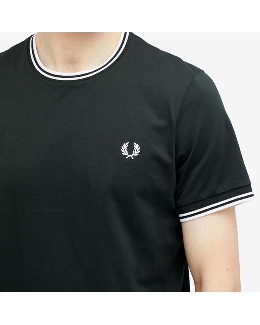 Fred Perry Black Twin Tipped T-Shirt for men