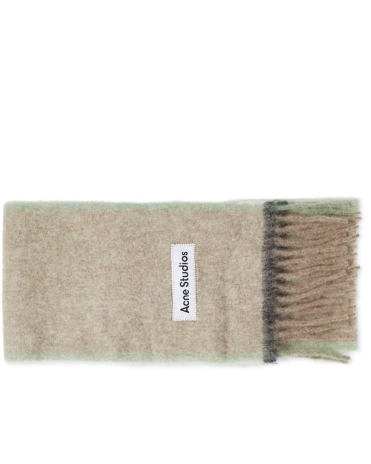 Acne Natural Vally Solid Logo Scarf