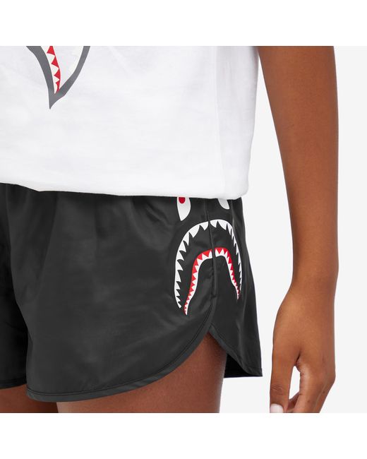 A Bathing Ape Black Shark Running Shorts