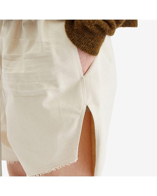 Rick Owens Natural Cotton Canvas Boxers for men