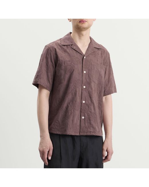Corridor NYC Brown Paisley Embroidery Ss for men