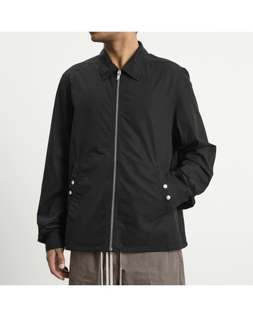 Rick Owens Black Zipfront Jacket for men