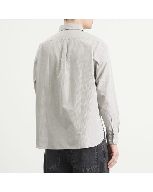Thisisneverthat White Dsn Striped Shirt for men