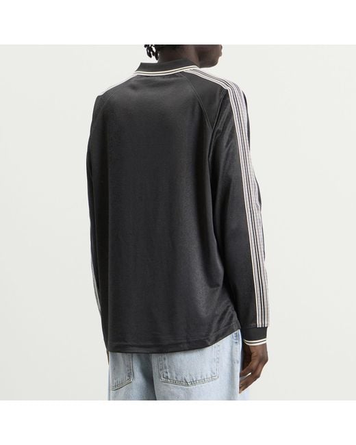 POLAR SKATE Black Davie Long Sleeve Football Shirt for men