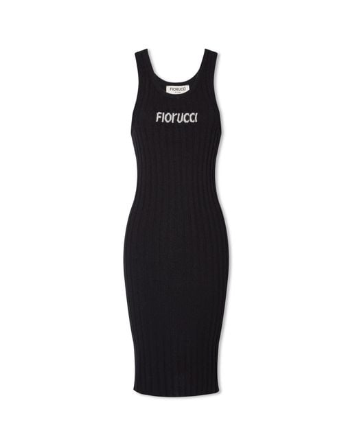 Fiorucci Black Angolo Midi Vest Dress