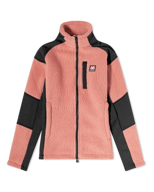 66 North Pink Tindur Technical W Shearling Jacket