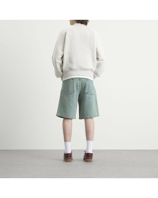 About Blank White Insignia Crew Sweatshirt for men