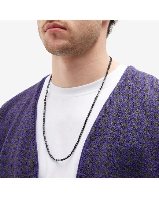 Mikia Heishi Hematite Bandana Necklace in Metallic for Men Lyst UK