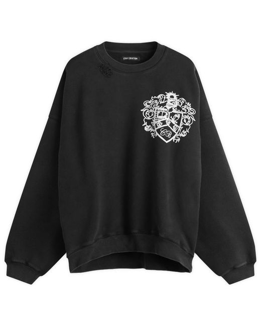 Cole Buxton Black Collegiate Crest Sweatshirt for men