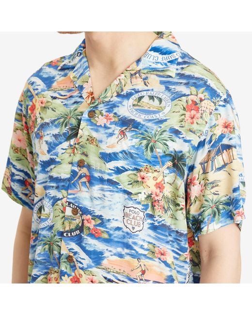 Polo Ralph Lauren Blue Surf Club Vacation Shirt for men