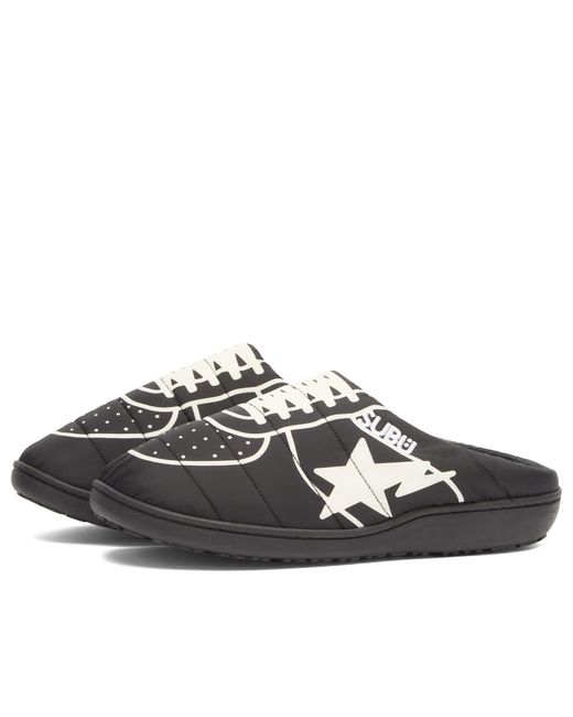 A Bathing Ape Black X Subu Puffer Sandals for men