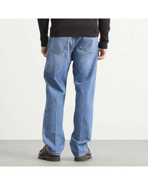 Studio Nicholson Blue Windslow 14Oz Denim Creased Cowboy Jean for men
