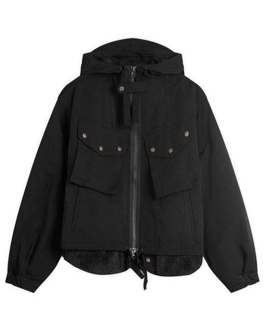 FRIZMWORKS Black Smock Hooded Jacket for men