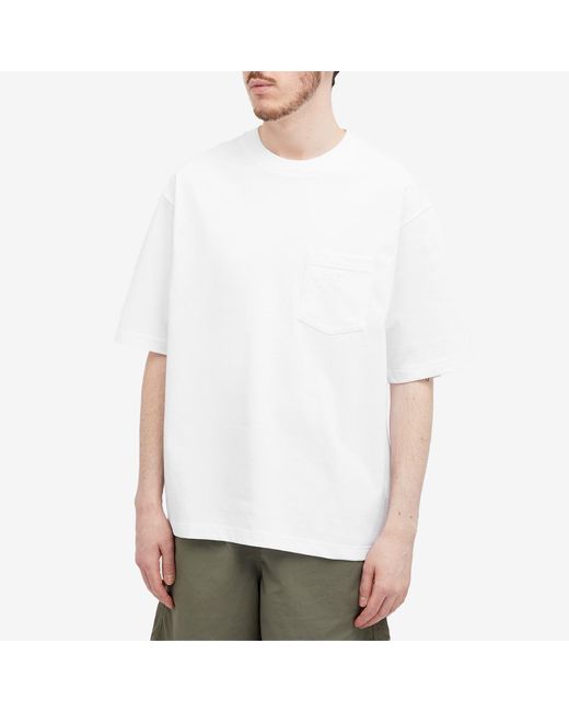 Goldwin White Oversized Pocket T-Shirt for men
