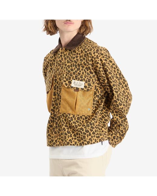 Brain Dead Brown Cropped Chore Jacket for men