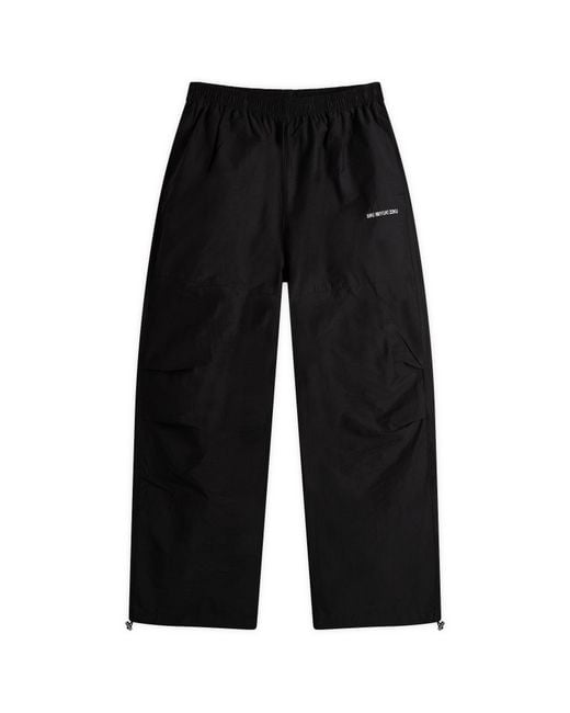 MKI Miyuki-Zoku Black Washed Cotton Nylon Parachute Pants for men