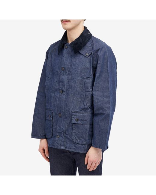 Barbour Blue Heritage + Denim Bedale Casual Jacket for men