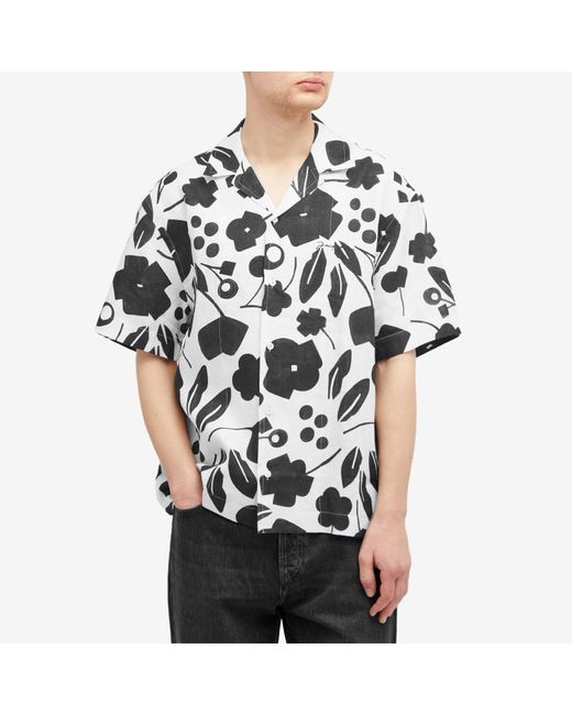 Jacquemus Black Jean Cubic Flowers Vacation Shirt for men