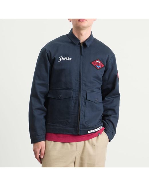 by Parra Blue Pumping Gas Jacket for men