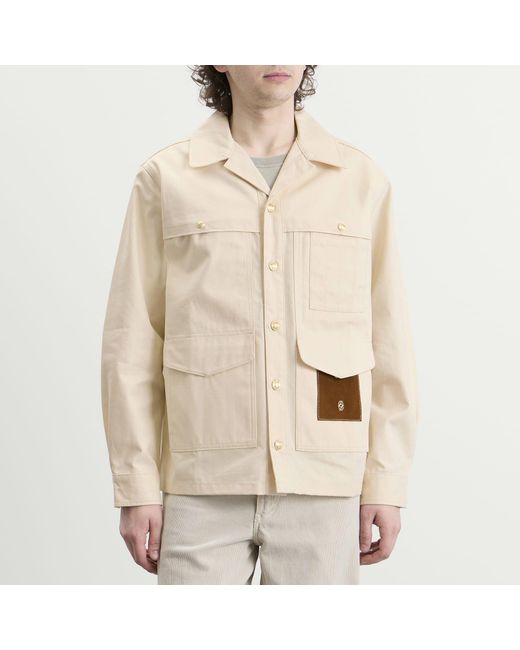 Drole de Monsieur Natural Cotton Shirt Jacket for men