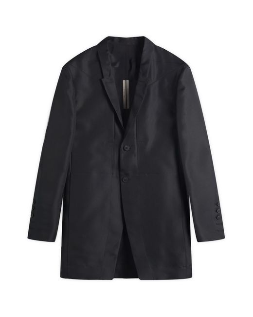 Rick Owens Black Silk Gazar Lido Jacket for men