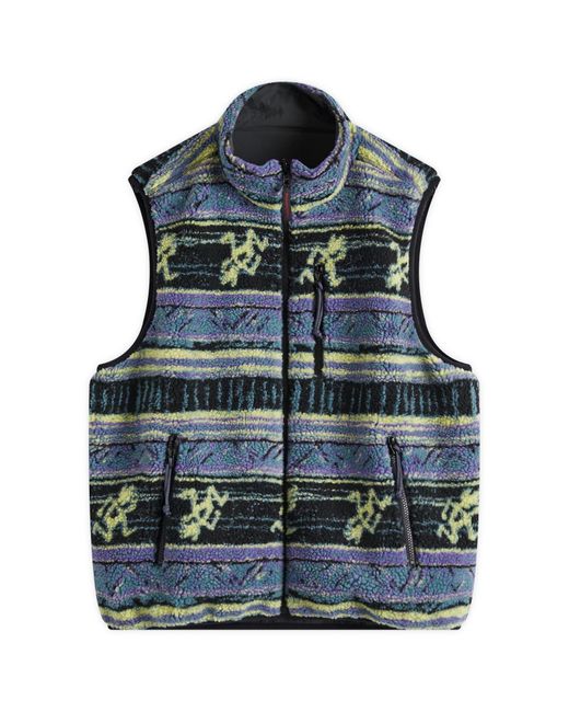 Thisisneverthat Blue X Gramicci Reversible Fleece Vest for men