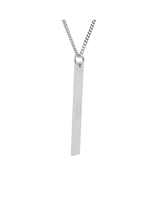 Maison Margiela Metallic Mm6 Pendant Necklace for men