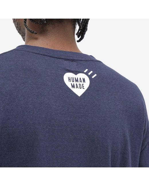 Human Made Long Sleeve Rabbit T-shirt in Blue for Men | Lyst