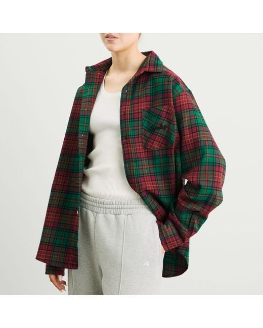 SUNDAYFRUITMARKET Green Sunday Check Shirt
