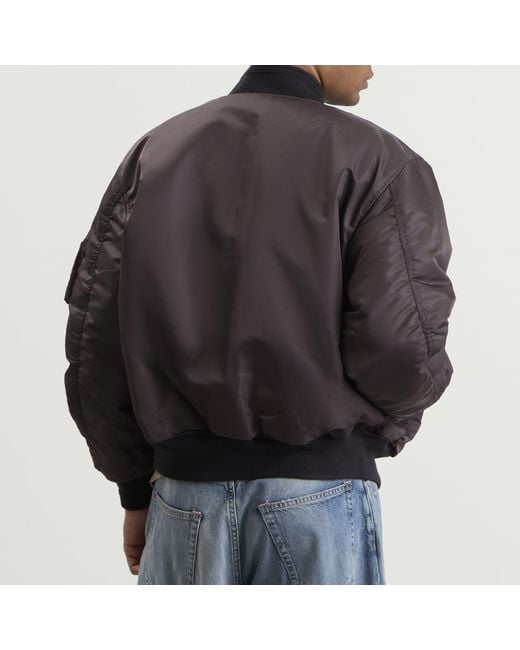 DIESEL Black Reversible Bomber Jacket for men