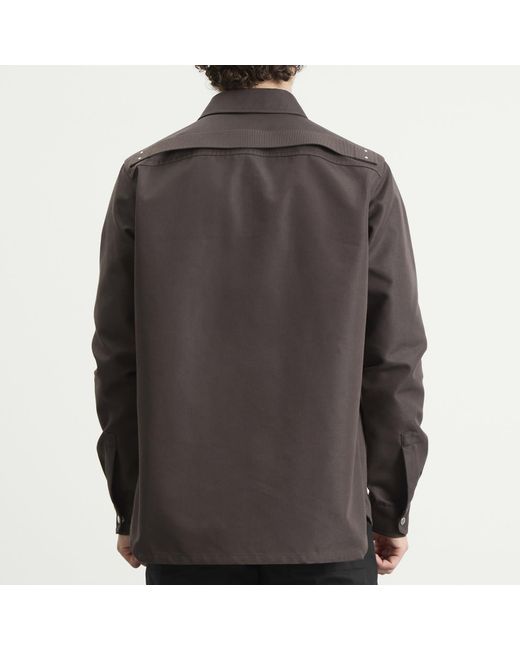Rick Owens Brown Outershirt Jacket for men