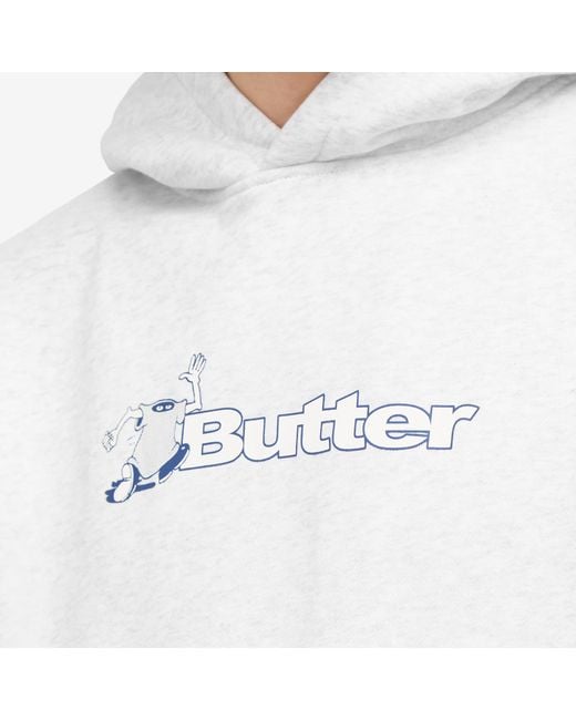 Butter Goods White T-Shirt Logo Hoodie for men