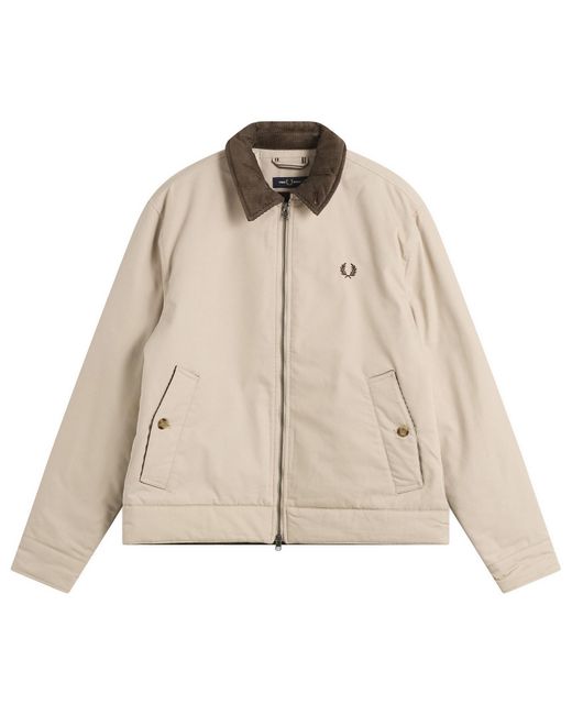 Fred Perry Natural Cotton Caban Jacket for men