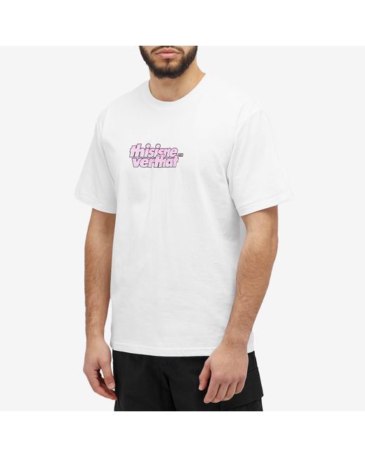 Thisisneverthat White Gradient Ol-Logo T-Shirt for men