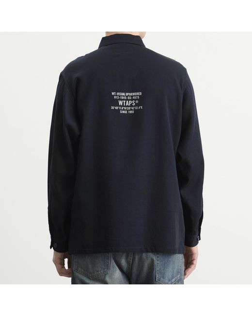 (w)taps Blue Cbw Long Sleeve Shirt for men