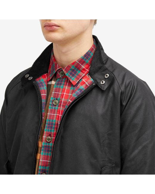 Barbour X Baracuta Porton Wax Jacket in Black for Men | Lyst