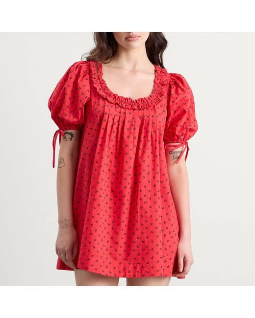Damson Madder Red Jemima Mini Dress